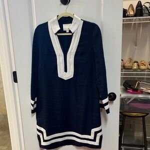 Navy and White Sail to Sable Tunic Dress